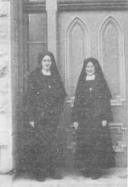 St. Michel-en-Brenne sisters at doorway of St. Mary's