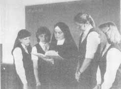 Sister teaching at St. Mary's Academy