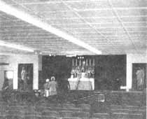 Finishing touches on the sanctuary