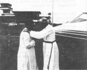 Mgr. Makouaka greets Archbishop Lefebvre