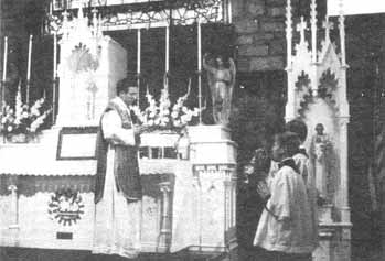 Fr. Devillers celebrates High Mass