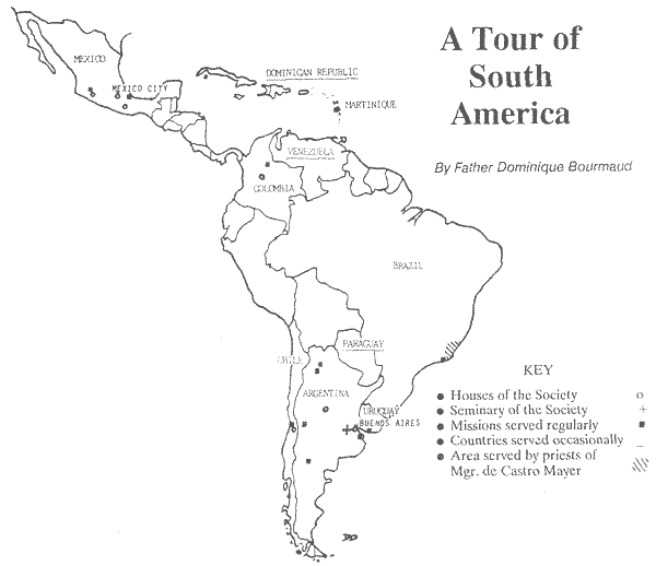 map of South America