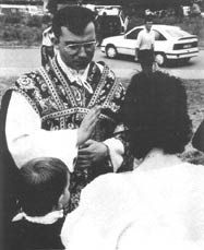 Fr. LeMay gives his first blessing