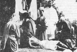 Chirst is taken down from the Cross