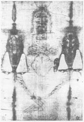Image on the Shroud of the front of Jesus' Body
