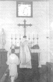 Mass in the monastery chapel