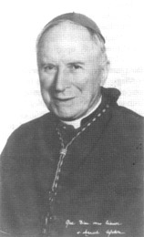 Photo portrait of Archbishop Lefebvre, wearing the pectoral cross and zucchetto