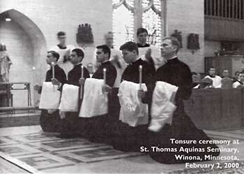 Tonsure ceremony at St. Thomas Aquinas Seminary