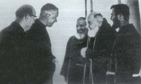 Archbishop Lefebvre meeting Padre Pio