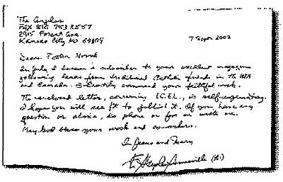 Fr. Stephen Somerville's letter