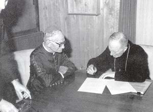 Bishop Antonio de Castro Mayer and Archbishop Marcel Lefebvre