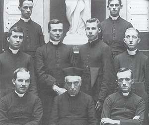 Marcel with seminarians an Fr. Le Floch
