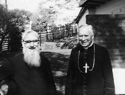 Bro. Gregory with Archbishop Marcel Lefebvre.
