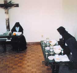 nuns eat in the refectory